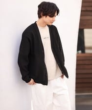 KHKGS29029 a.v.v MEN(アー・ヴェ・ヴェ) 【接触冷感/S-XXL】ミニロゴセミワイドTシャツ ホワイト