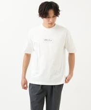 KHKGS29029 a.v.v MEN(アー・ヴェ・ヴェ) 【接触冷感/S-XXL】ミニロゴセミワイドTシャツ ホワイト