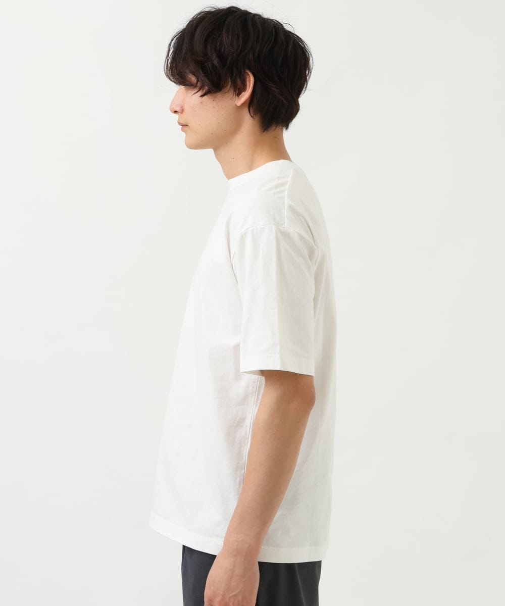 KHKGS29029 a.v.v MEN(アー・ヴェ・ヴェ) 【接触冷感/S-XXL】ミニロゴセミワイドTシャツ ホワイト