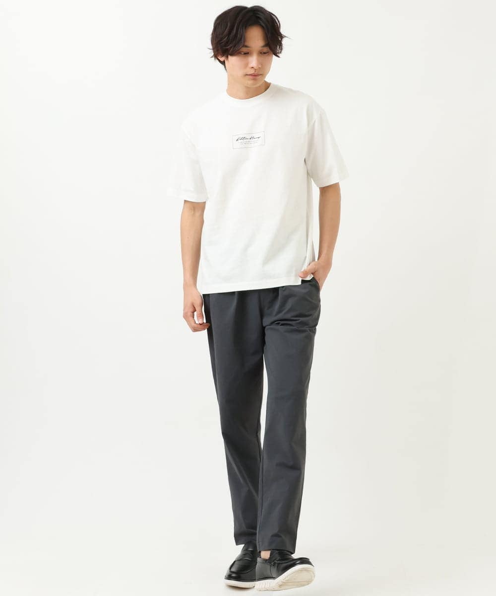 KHKGS29029 a.v.v MEN(アー・ヴェ・ヴェ) 【接触冷感/S-XXL】ミニロゴセミワイドTシャツ ホワイト