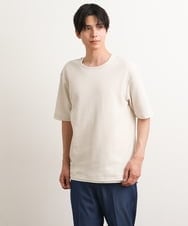 KHKGS35044 a.v.v MEN(アー・ヴェ・ヴェ) 【S-XXL/2SET】ハニカムダブルフェイスカットソー（タンクトップ付） ネイビー