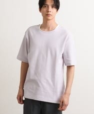 KHKGS35044 a.v.v MEN(アー・ヴェ・ヴェ) 【S-XXL/2SET】ハニカムダブルフェイスカットソー（タンクトップ付） ラベンダー