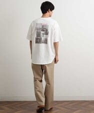 KHKGS37044 a.v.v MEN(アー・ヴェ・ヴェ) 【接触冷感】NYフォトロングTシャツ(TRAVELシリーズ） ホワイト