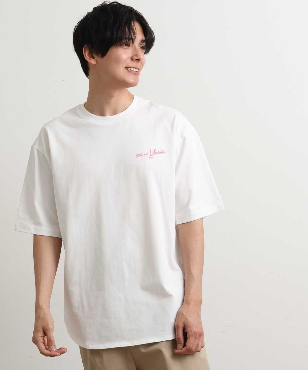 KHKGS37044 a.v.v MEN(アー・ヴェ・ヴェ) 【接触冷感】NYフォトロングTシャツ(TRAVELシリーズ） ホワイト