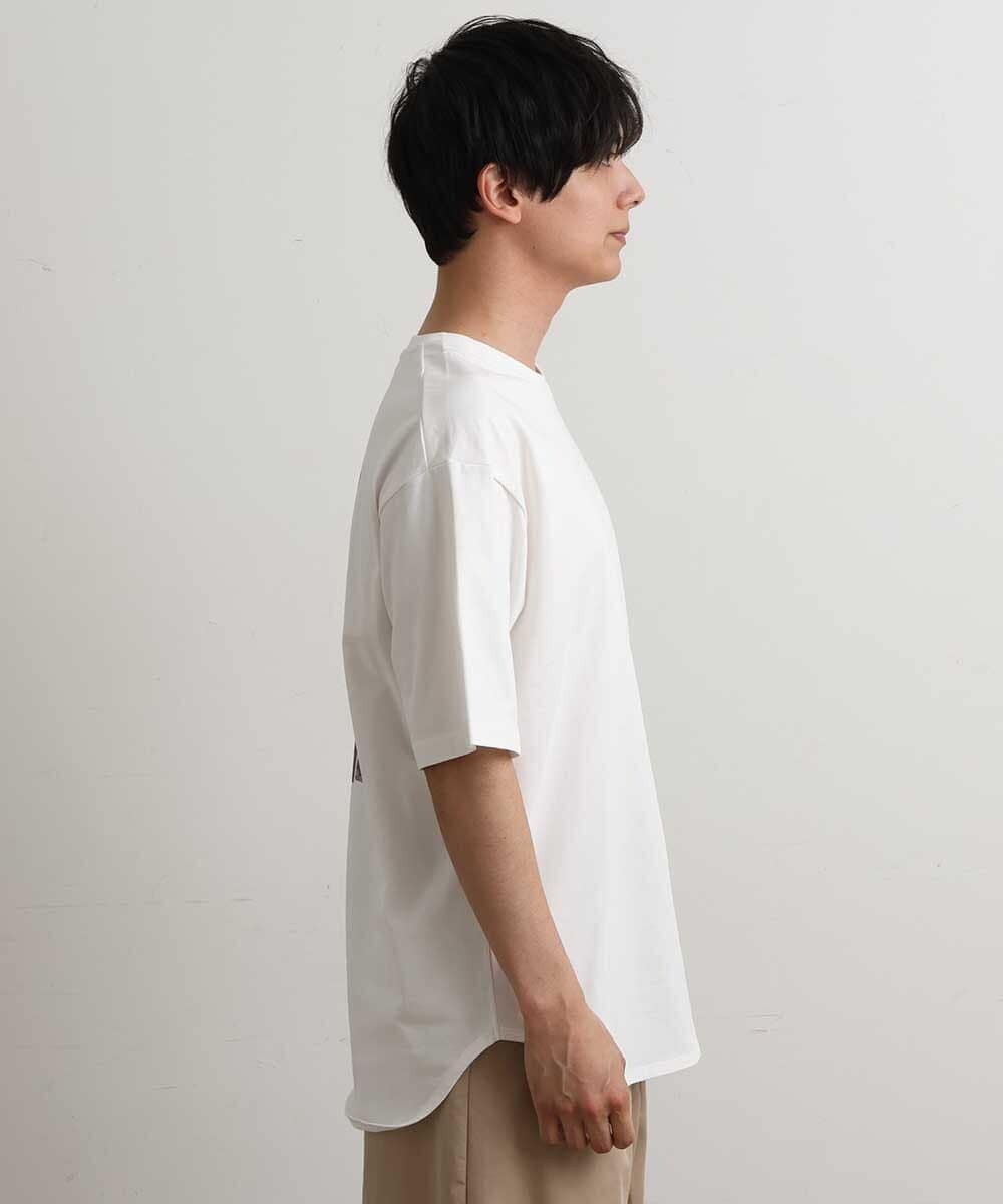 KHKGS37044 a.v.v MEN(アー・ヴェ・ヴェ) 【接触冷感】NYフォトロングTシャツ(TRAVELシリーズ） ホワイト