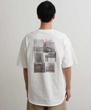 KHKGS37044 a.v.v MEN(アー・ヴェ・ヴェ) 【接触冷感】NYフォトロングTシャツ(TRAVELシリーズ） ホワイト