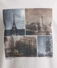 KHKGS39044 a.v.v MEN(アー・ヴェ・ヴェ) 【接触冷感】PARISフォトワイドTシャツ(TRAVELシリーズ） ホワイト