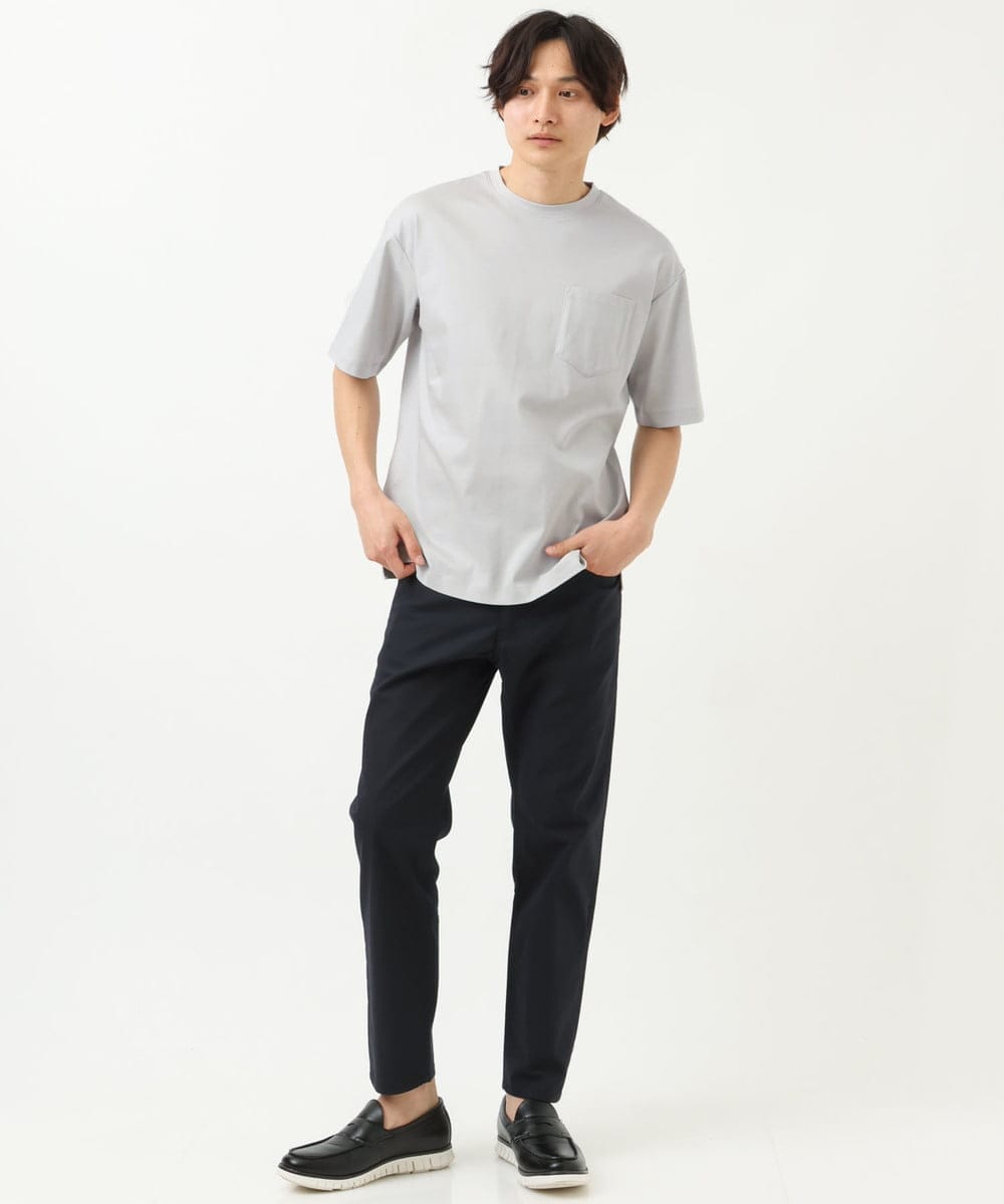 KHKGS40034 a.v.v MEN(アー・ヴェ・ヴェ) 【接触冷感/S-XXL】シルケットスムースワイドシルエットTシャツ ピンク