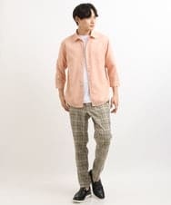 KHKGS40034 a.v.v MEN(アー・ヴェ・ヴェ) 【接触冷感/S-XXL】シルケットスムースワイドシルエットTシャツ ピンク