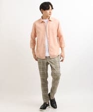 KHKGS40034 a.v.v MEN(アー・ヴェ・ヴェ) 【接触冷感/S-XXL】シルケットスムースワイドシルエットTシャツ ピンク