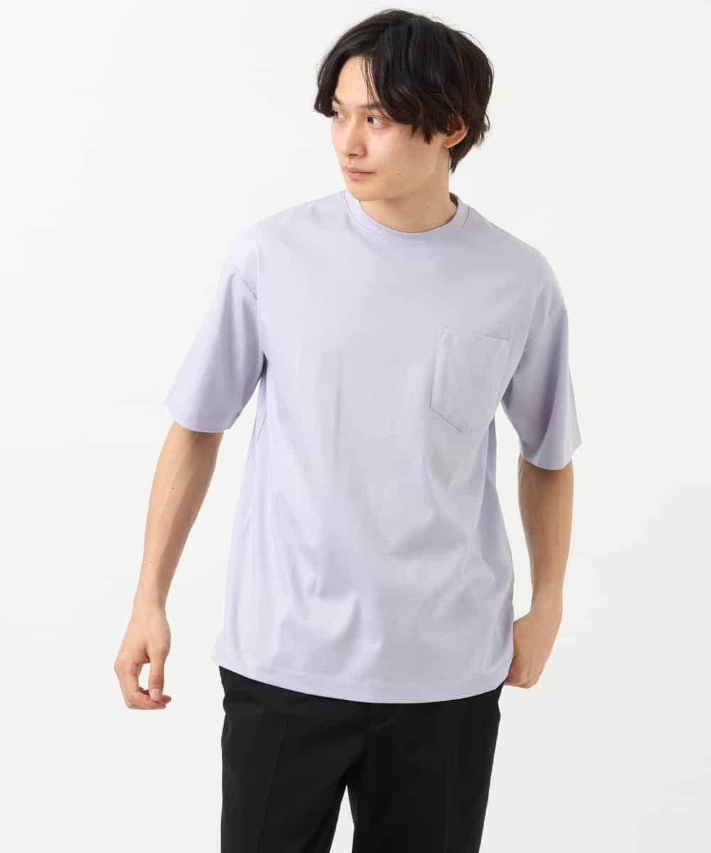 KHKGS40034 a.v.v MEN(アー・ヴェ・ヴェ) 【接触冷感/S-XXL】シルケットスムースワイドシルエットTシャツ ピンク