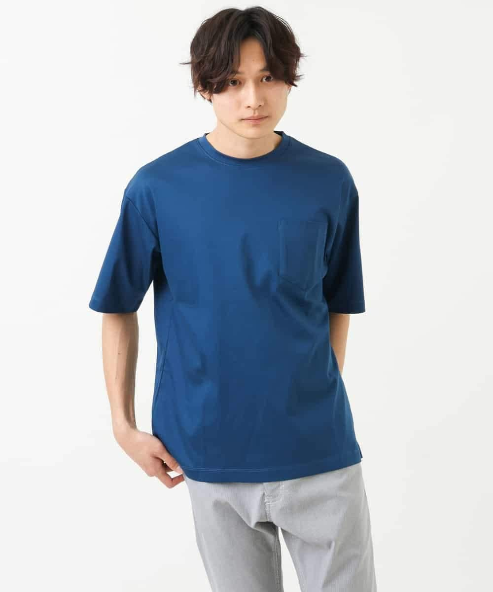 KHKGS40034 a.v.v MEN(アー・ヴェ・ヴェ) 【接触冷感/S-XXL】シルケットスムースワイドシルエットTシャツ ピンク