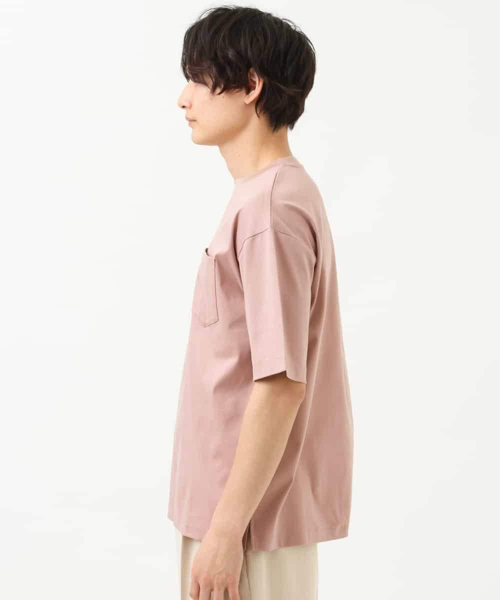 KHKGS40034 a.v.v MEN(アー・ヴェ・ヴェ) 【接触冷感/S-XXL】シルケットスムースワイドシルエットTシャツ ピンク