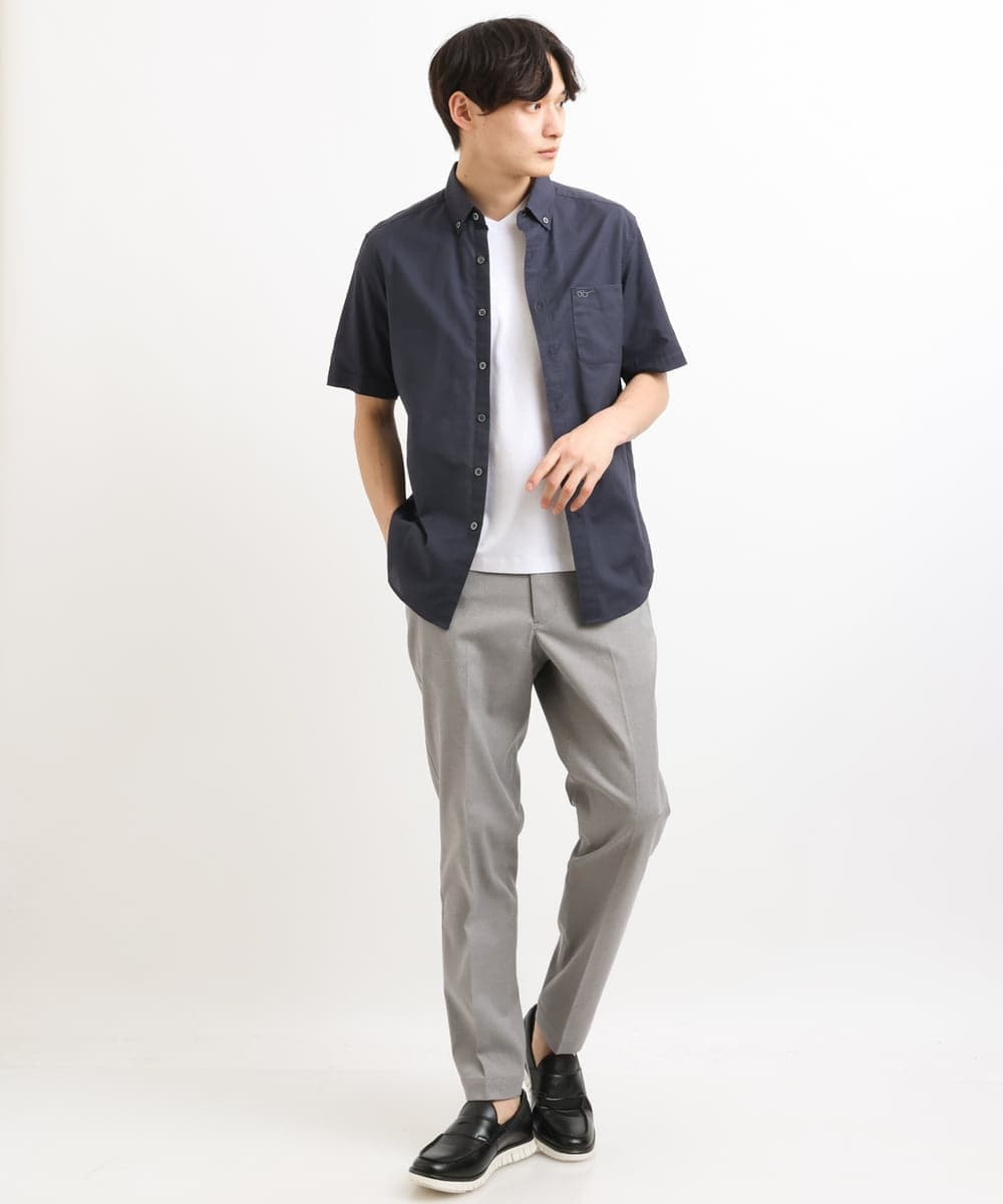 KHKGS41034 a.v.v MEN(アー・ヴェ・ヴェ) 【接触冷感/S-XXL】シルケットスムースVネックTシャツ ライトグレー