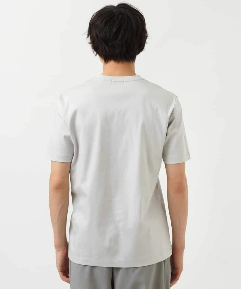 KHKGS41034 a.v.v MEN(アー・ヴェ・ヴェ) 【接触冷感/S-XXL】シルケットスムースVネックTシャツ ライトグレー