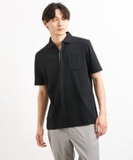 KHKGS43054 a.v.v MEN(アー・ヴェ・ヴェ) 【接触冷感/S-XXL】シルケットスムーススキッパーポロシャツ ネイビー