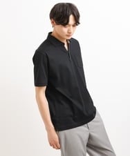 KHKGS43054 a.v.v MEN(アー・ヴェ・ヴェ) 【接触冷感/S-XXL】シルケットスムーススキッパーポロシャツ ネイビー