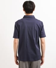 KHKGS43054 a.v.v MEN(アー・ヴェ・ヴェ) 【接触冷感/S-XXL】シルケットスムーススキッパーポロシャツ ネイビー