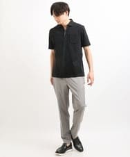 KHKGS43054 a.v.v MEN(アー・ヴェ・ヴェ) 【接触冷感/S-XXL】シルケットスムーススキッパーポロシャツ ネイビー