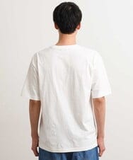 KHKGS45034 a.v.v MEN(アー・ヴェ・ヴェ) スクエアプリントセミワイドシルエットTシャツ ラベンダー