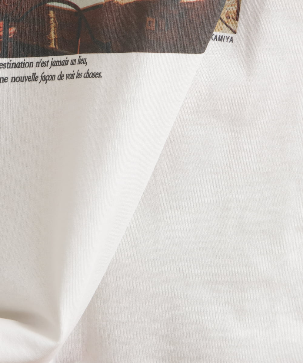 KHKGS48044 a.v.v MEN(アー・ヴェ・ヴェ) 【フォトグラファーコラボ】モロッコフォトTシャツ(TRAVELシリーズ） ホワイト