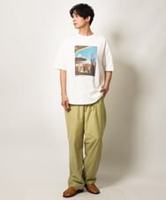 KHKGS48044 a.v.v MEN(アー・ヴェ・ヴェ) 【フォトグラファーコラボ】モロッコフォトTシャツ(TRAVELシリーズ） ホワイト