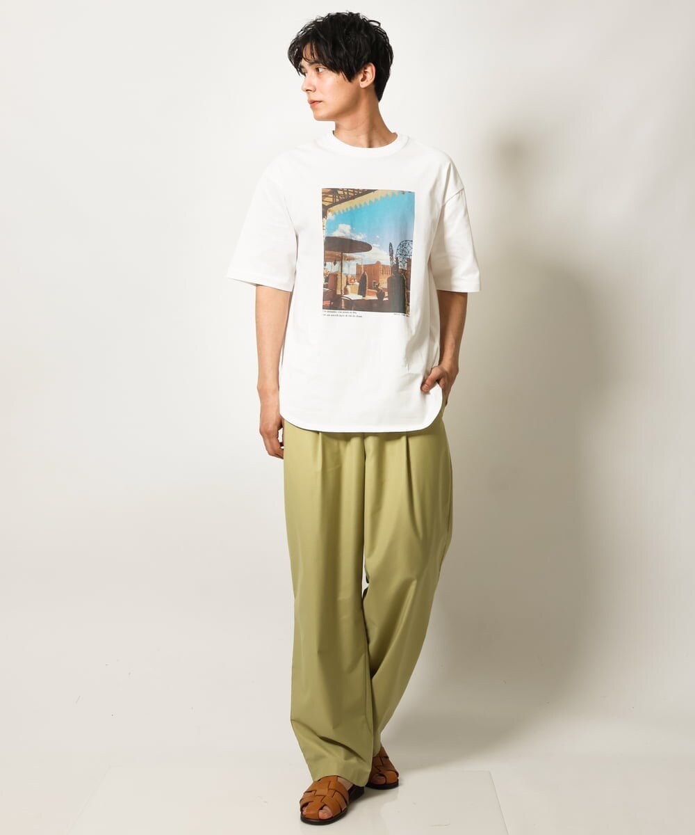 KHKGS48044 a.v.v MEN(アー・ヴェ・ヴェ) 【フォトグラファーコラボ】モロッコフォトTシャツ(TRAVELシリーズ） ホワイト