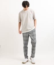 KHKGS50039 a.v.v MEN(アー・ヴェ・ヴェ) 【接触冷感/S-XXL】梨地フェイクレイヤードカットソー オレンジ