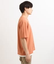 KHKGS50039 a.v.v MEN(アー・ヴェ・ヴェ) 【接触冷感/S-XXL】梨地フェイクレイヤードカットソー オレンジ