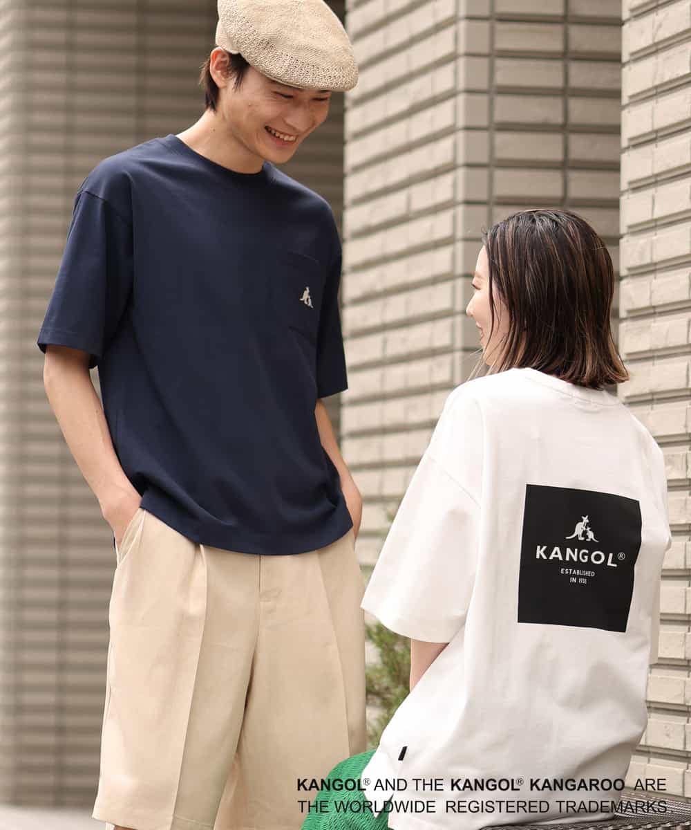 KHKGS52049 a.v.v MEN(アー・ヴェ・ヴェ) 【コラボ/KANGOL】胸ポケットプリントTシャツ ホワイト