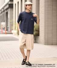 KHKGS52049 a.v.v MEN(アー・ヴェ・ヴェ) 【コラボ/KANGOL】胸ポケットプリントTシャツ ホワイト