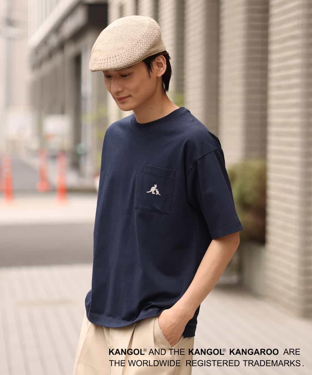 KHKGS52049 a.v.v MEN(アー・ヴェ・ヴェ) 【コラボ/KANGOL】胸ポケットプリントTシャツ ホワイト