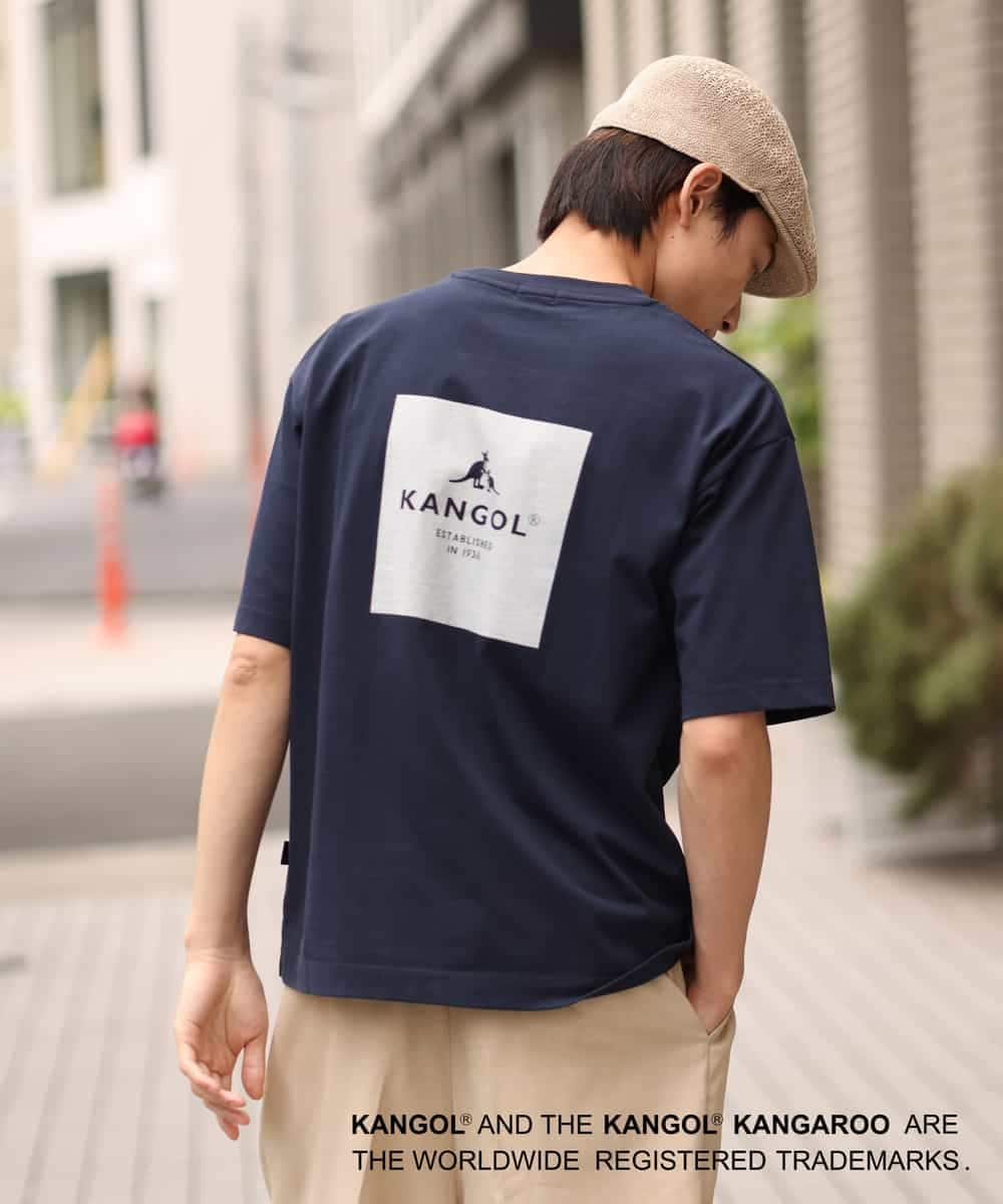 KHKGS52049 a.v.v MEN(アー・ヴェ・ヴェ) 【コラボ/KANGOL】胸ポケットプリントTシャツ ホワイト