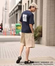 KHKGS52049 a.v.v MEN(アー・ヴェ・ヴェ) 【コラボ/KANGOL】胸ポケットプリントTシャツ ホワイト