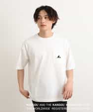 KHKGS52049 a.v.v MEN(アー・ヴェ・ヴェ) 【コラボ/KANGOL】胸ポケットプリントTシャツ ホワイト