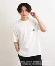 KHKGS52049 a.v.v MEN(アー・ヴェ・ヴェ) 【コラボ/KANGOL】胸ポケットプリントTシャツ ホワイト