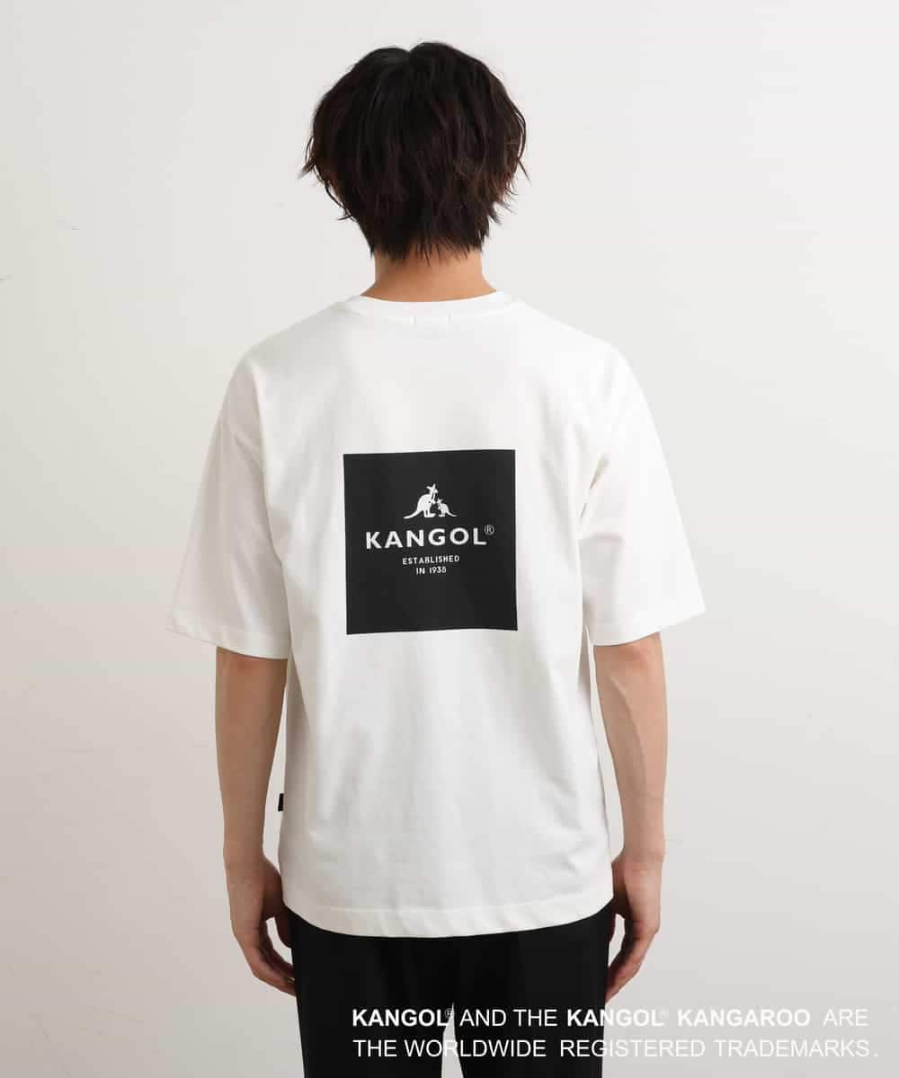 KHKGS52049 a.v.v MEN(アー・ヴェ・ヴェ) 【コラボ/KANGOL】胸ポケットプリントTシャツ ホワイト