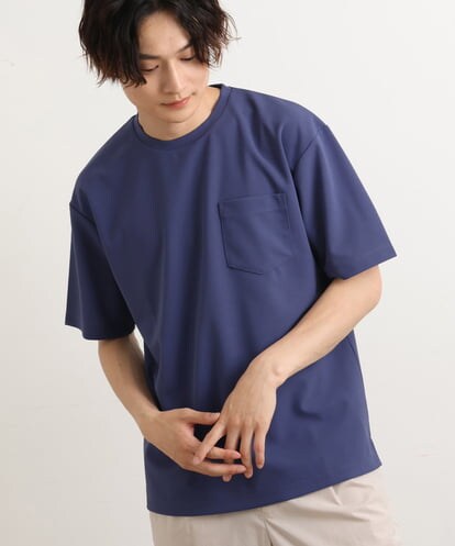 KHKGS58034 a.v.v MEN 【接触冷感/S-XXL】梨地セミワイドシルエットカットソー