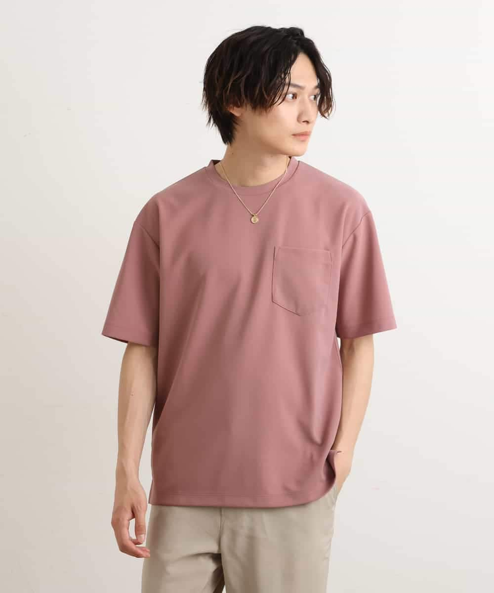 KHKGS58034 a.v.v MEN(アー・ヴェ・ヴェ) 【接触冷感/S-XXL】梨地セミワイドシルエットカットソー ミント