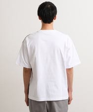 KHKGS68054 a.v.v MEN(アー・ヴェ・ヴェ) パッチワーク切り替えワイドシルエットカットソー（デザテクシリーズ） ホワイト