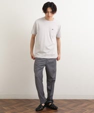 KHKGS75024 a.v.v MEN(アー・ヴェ・ヴェ) 【接触冷感/S-XXL】自転車刺繍Tシャツ ライトグレー