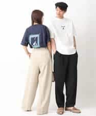 KHKGV15059 a.v.v MEN(アー・ヴェ・ヴェ) 【KANGOL】スクエアプリントロングシルエットTシャツ ホワイト