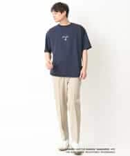 KHKGV15059 a.v.v MEN(アー・ヴェ・ヴェ) 【KANGOL】スクエアプリントロングシルエットTシャツ ホワイト