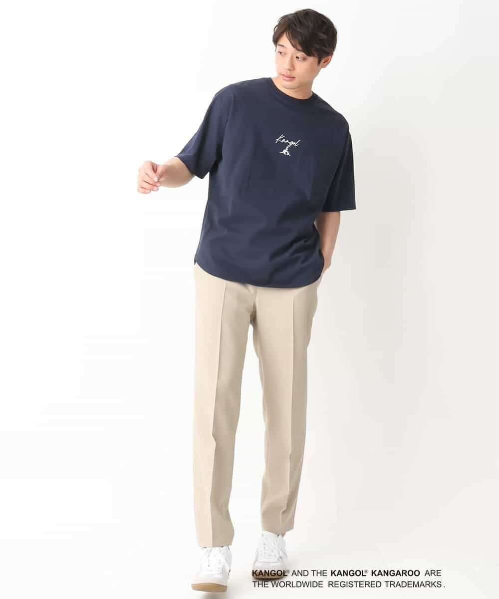 KHKGV15059 a.v.v MEN(アー・ヴェ・ヴェ) 【KANGOL】スクエアプリントロングシルエットTシャツ ホワイト