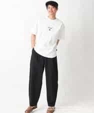 KHKGV15059 a.v.v MEN(アー・ヴェ・ヴェ) 【KANGOL】スクエアプリントロングシルエットTシャツ ホワイト