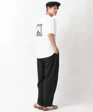 KHKGV15059 a.v.v MEN(アー・ヴェ・ヴェ) 【KANGOL】スクエアプリントロングシルエットTシャツ ホワイト