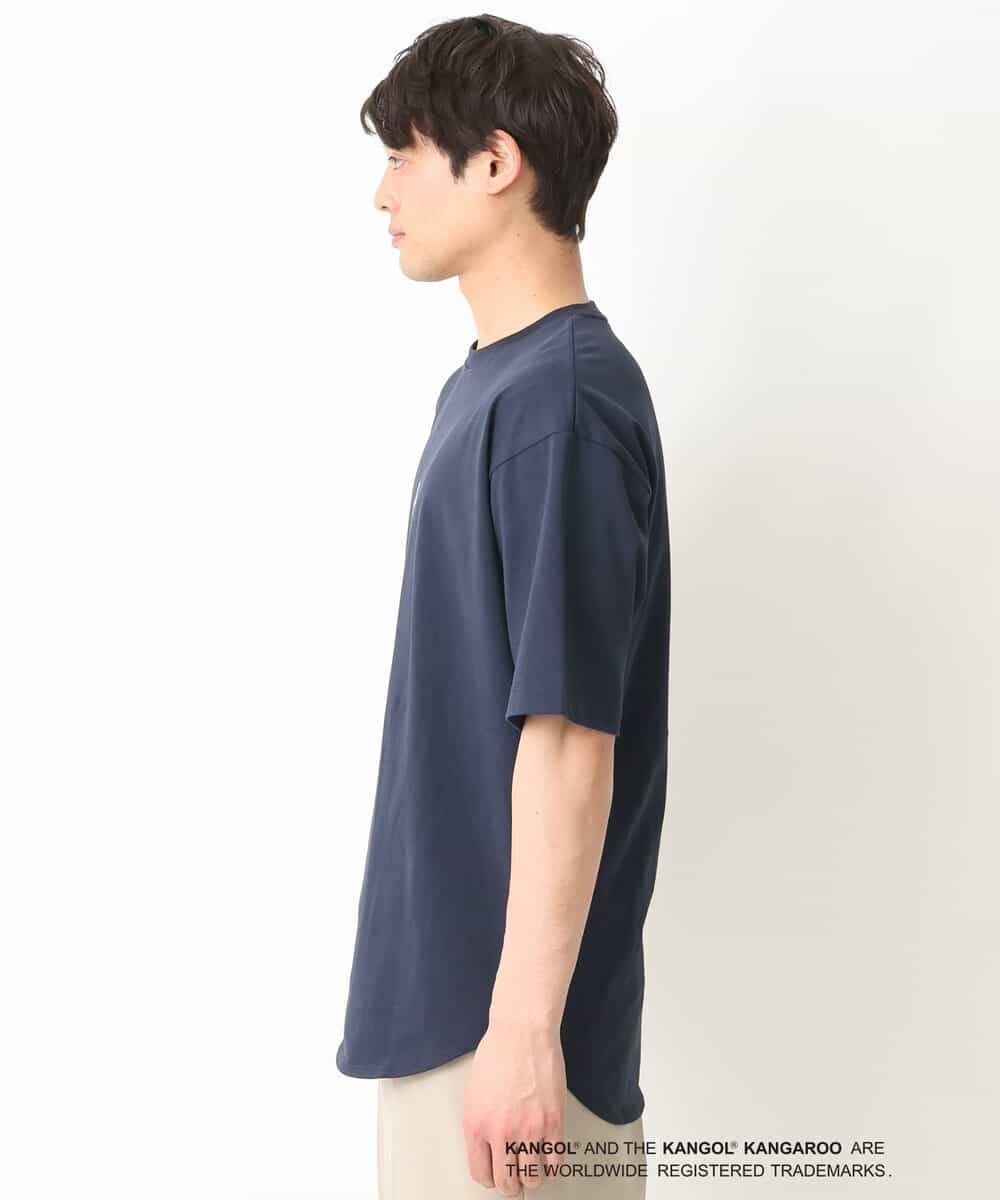 KHKGV15059 a.v.v MEN(アー・ヴェ・ヴェ) 【KANGOL】スクエアプリントロングシルエットTシャツ ホワイト