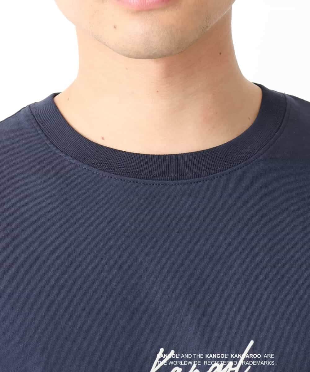 KHKGV15059 a.v.v MEN(アー・ヴェ・ヴェ) 【KANGOL】スクエアプリントロングシルエットTシャツ ホワイト