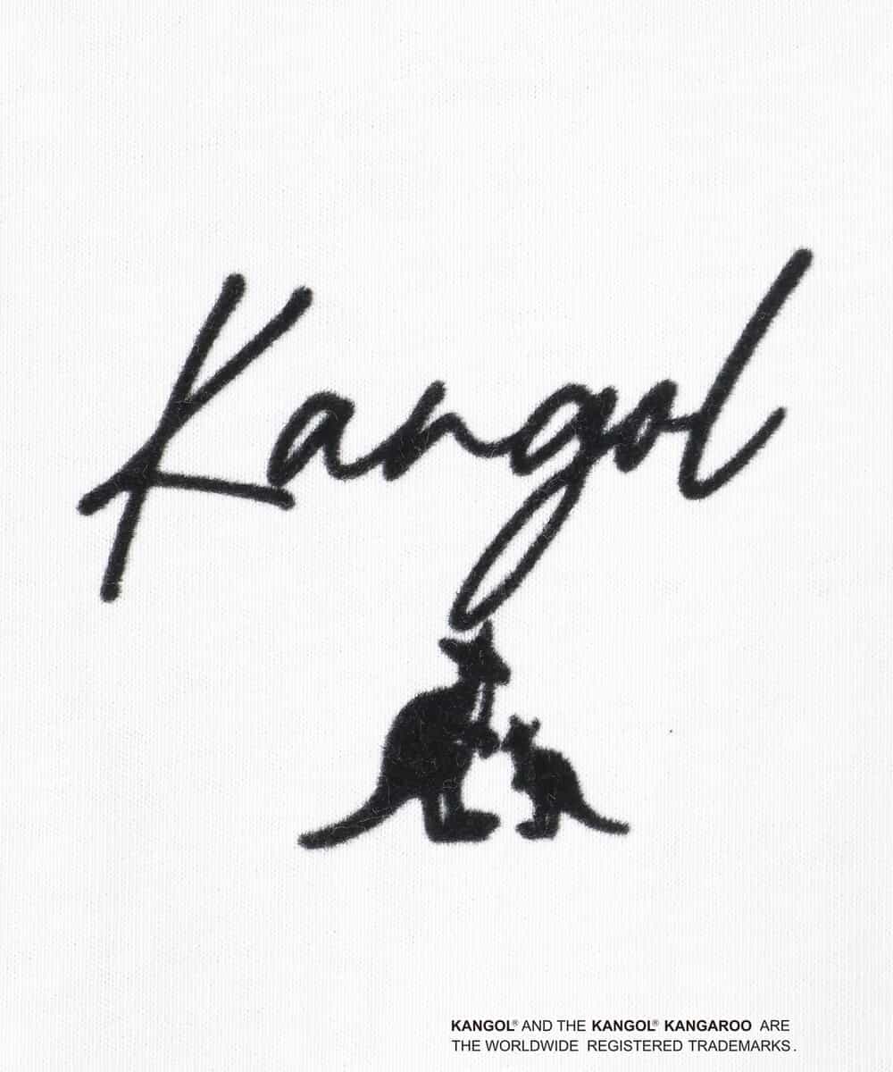 KHKGV15059 a.v.v MEN(アー・ヴェ・ヴェ) 【KANGOL】スクエアプリントロングシルエットTシャツ ホワイト