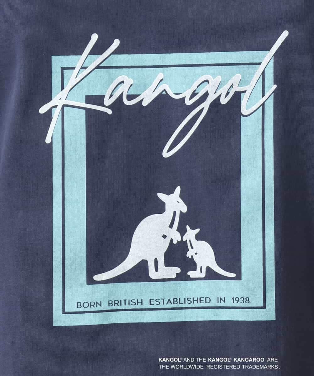 KHKGV15059 a.v.v MEN(アー・ヴェ・ヴェ) 【KANGOL】スクエアプリントロングシルエットTシャツ ホワイト